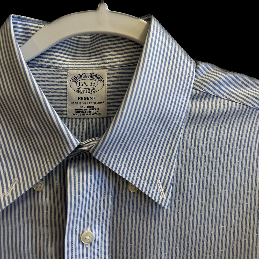 Brooks Brothers Long Sleeve Button Down Dress Shirt Size 15 1/2 - 33 - Picture 3 of 3
